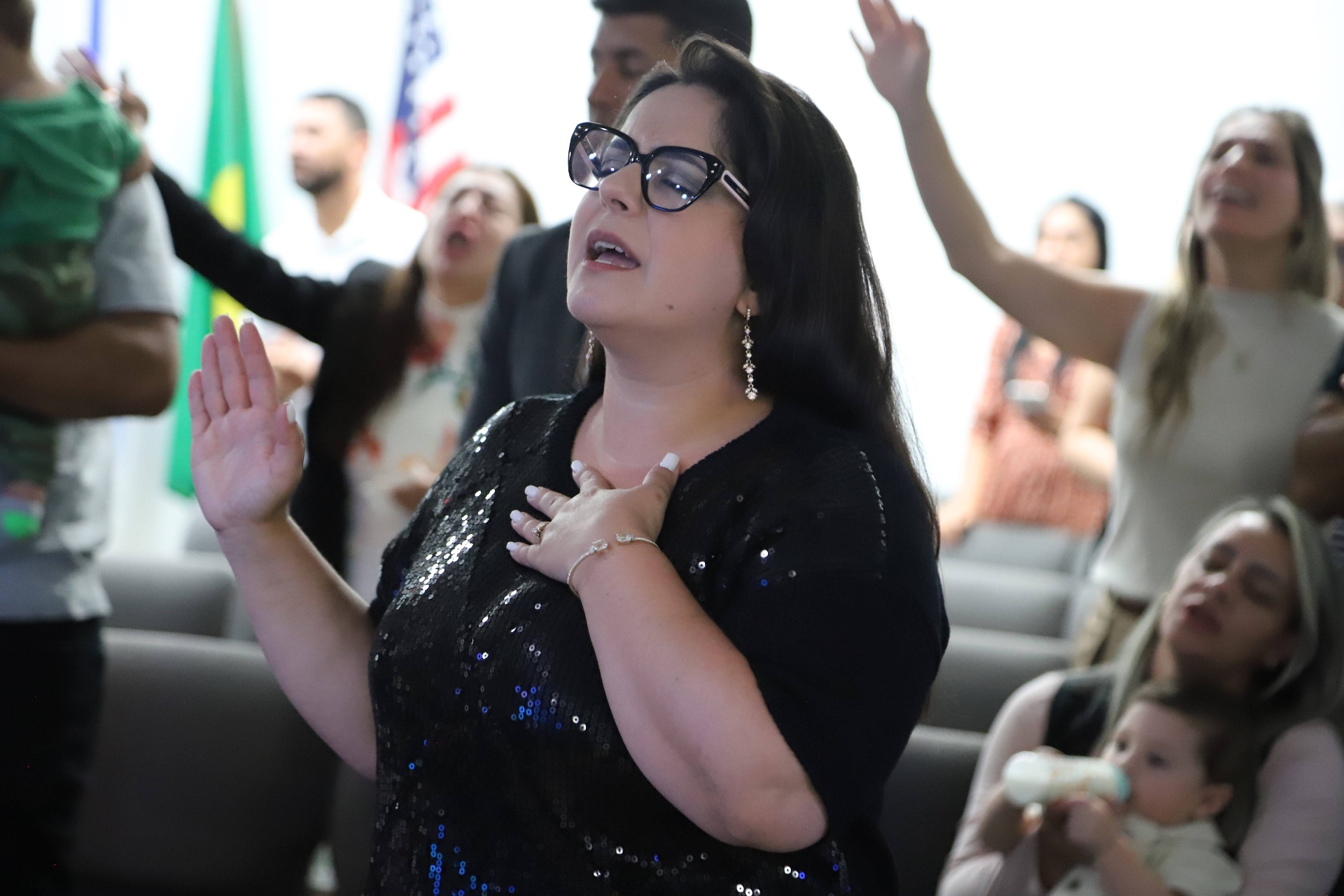 Momento na igreja AD Brás Orlando